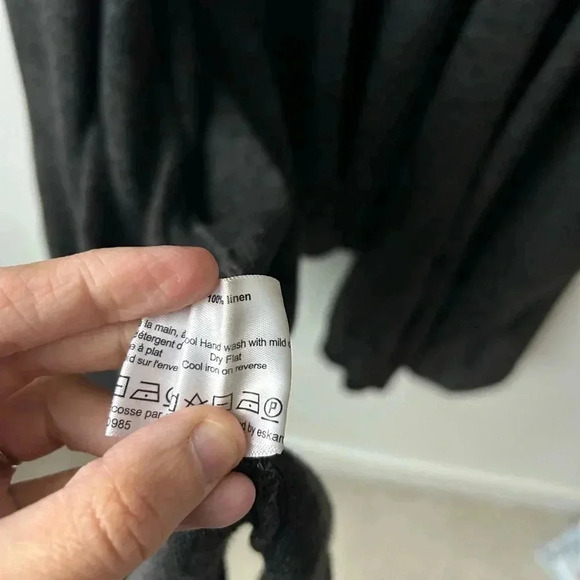 Eskandar linen  open front cardigan sweater - Picture 9 of 15